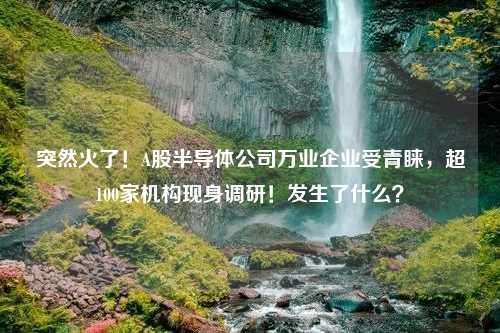 突然火了！A股半导体公司万业企业受青睐，超100家机构现身调研！发生了什么？