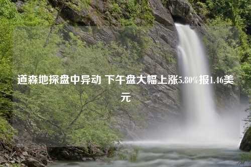 道森地探盘中异动 下午盘大幅上涨5.80%报1.46美元