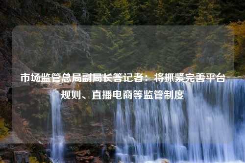 市场监管总局副局长答记者：将抓紧完善平台规则、直播电商等监管制度